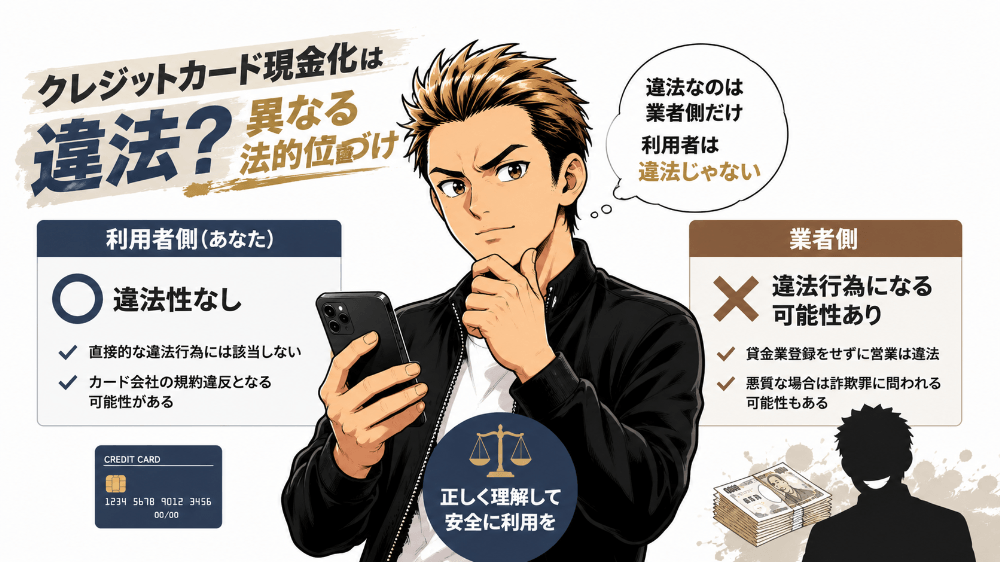 クレジットカード現金化は違法？